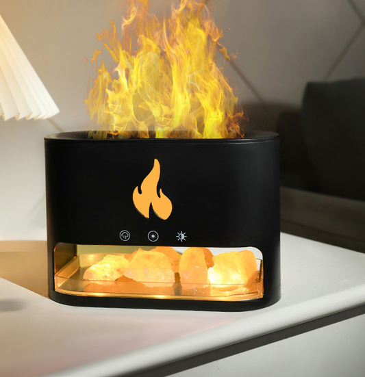 Himalayan Crystal Salt Rock Humidifier and Aroma Diffuser