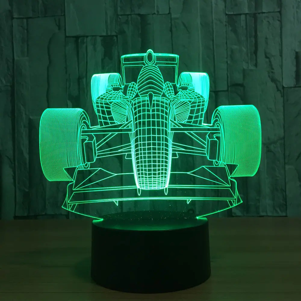 Hologram Racing LED Touch Control Night Light Decor Lamp