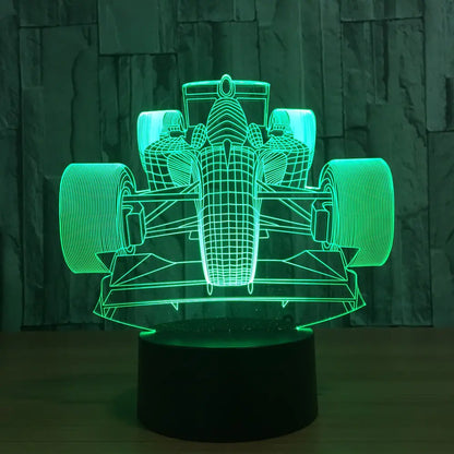 Hologram Racing LED Touch Control Night Light Decor Lamp