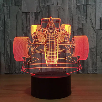 Hologram Racing LED Touch Control Night Light Decor Lamp