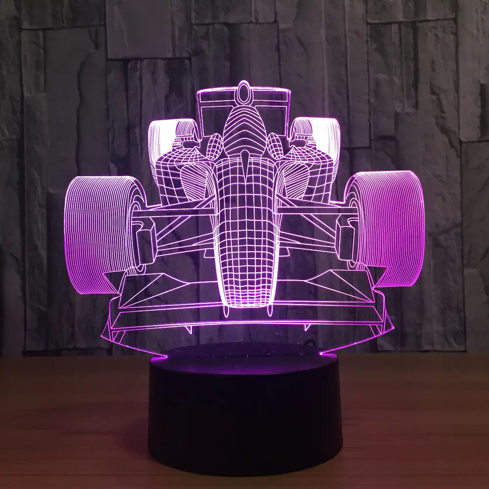 Hologram Racing LED Touch Control Night Light Decor Lamp