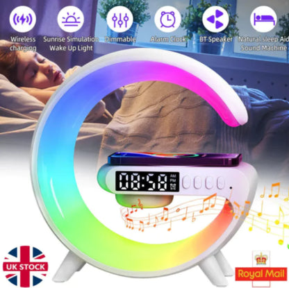 Smart G Lamp – Bluetooth Speaker, Wireless Charger & RGB Alarm Clock