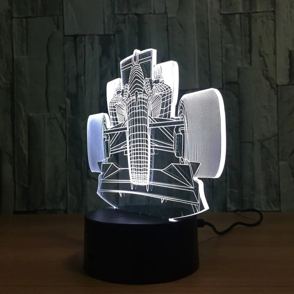 Hologram Racing LED Touch Control Night Light Decor Lamp