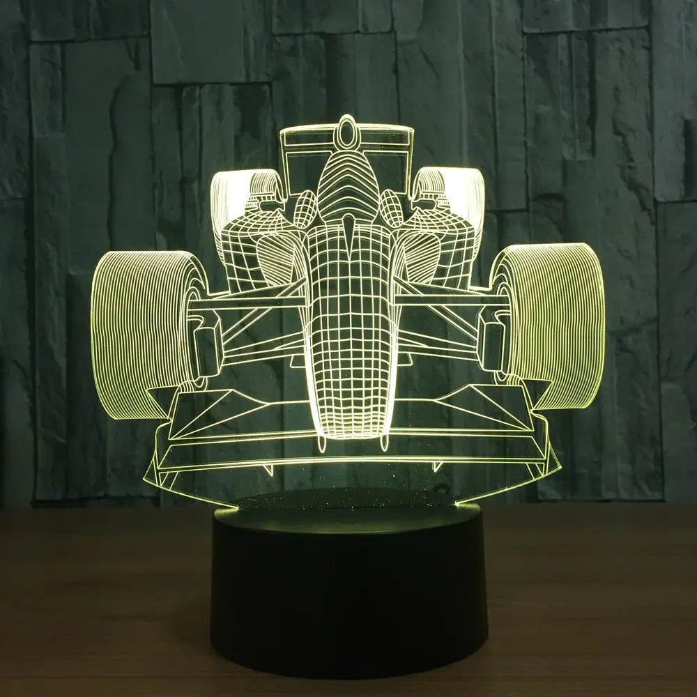 Hologram Racing LED Touch Control Night Light Decor Lamp