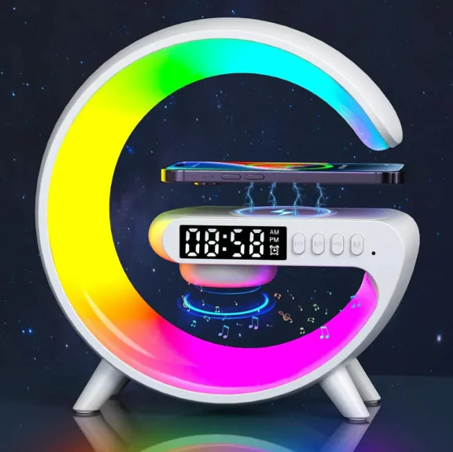 Smart G Lamp – Bluetooth Speaker, Wireless Charger & RGB Alarm Clock