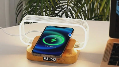 Multifunctional Lamp with Clock & Wireless Charger