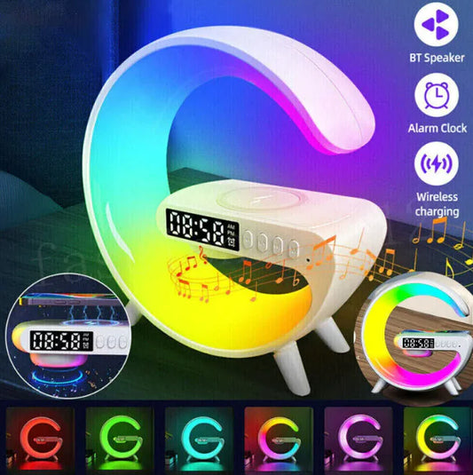 Smart G Lamp – Bluetooth Speaker, Wireless Charger & RGB Alarm Clock